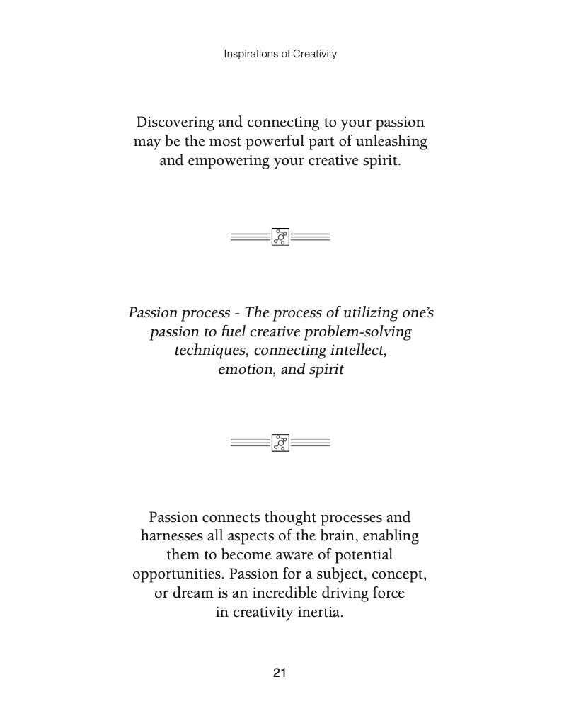 Inspirations of Creativity Book